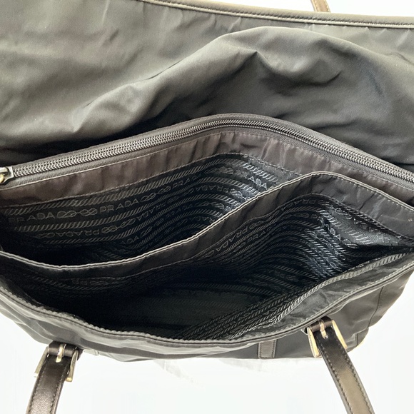 PRADA Vintage Tessuto Nylon Shoulder Tote Black - Picture 11 of 14